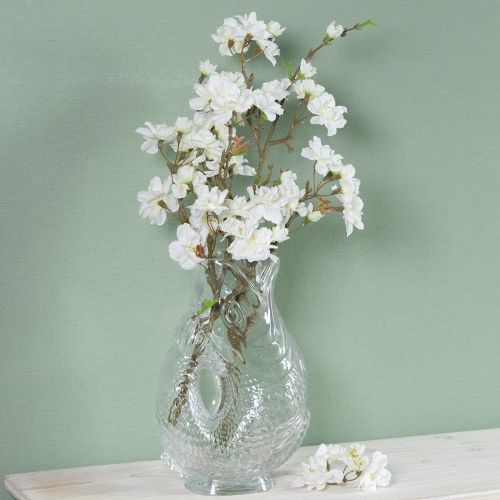 Product Glass vase in a decorative fish shape for harmonious room design, 24.5cm