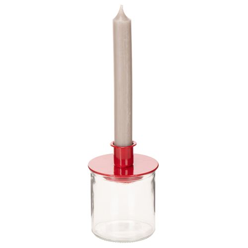 Round glass votive candle holder, clear glass, 8cm, 3 pieces | Floristik24.ie
