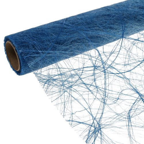 Deco fleece Sizoweb table runner blue 30cm 5m