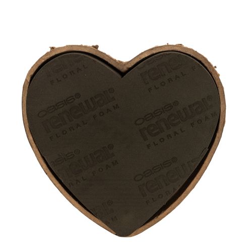 Heart-shaped floral foam OASIS® Renewal® Floral Foam Biolit® 26cm 2pcs