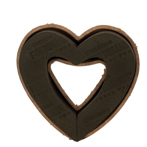Heart-shaped floral foam OASIS® Renewal® Floral Foam Biolit® 27cm 2pcs buy online | Floristik24.ie