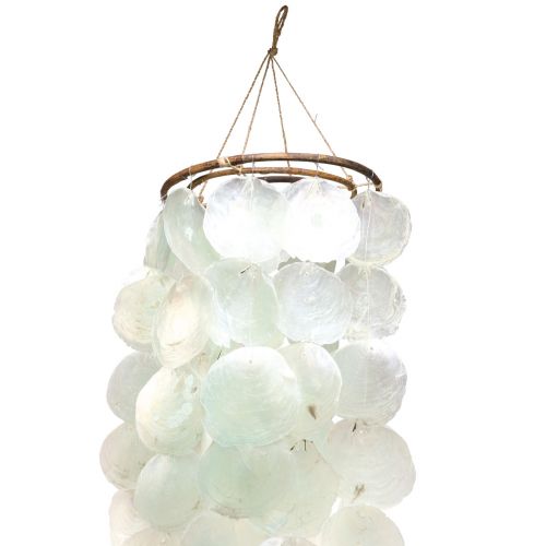 Floristik24 Capiz wind chime hanging decoration shell decoration green Ø29cm 160cm