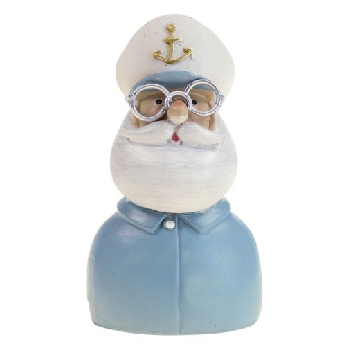 Floristik24 Maritime decoration figure captain with glasses summer decoration H11.5cm