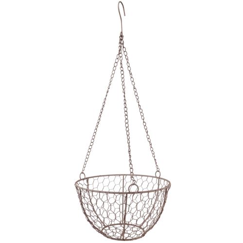 Floristik24 Wire basket for hanging hanging basket metal rust look Ø21cm