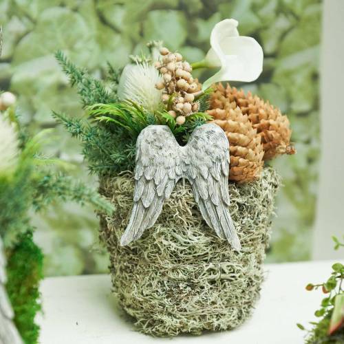Floristik24 Decorative plug angel wings 10cm 3 pcs