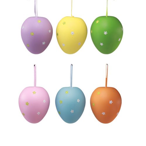 Product Easter eggs hanging plastic eggs 6.5x10cm 6pcs