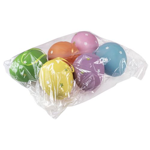 Floristik24 Easter eggs hanging eggs made of plastic 6.5x10cm 6 pcs