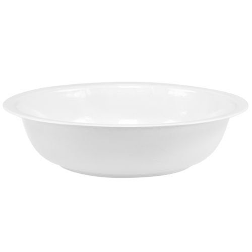 Floristik24 Metal bowl bowl white enamel look Ø29cm H7.5cm