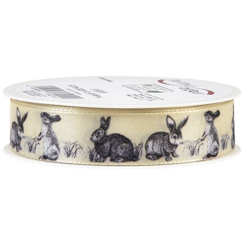Product Easter gift ribbon silk ribbon Easter bunnies 25mm 18m