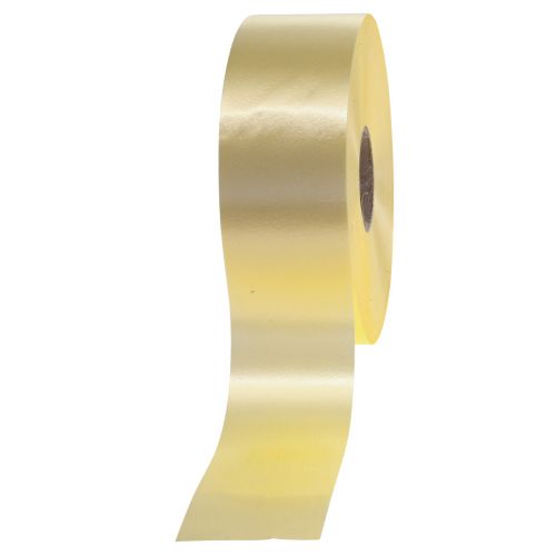Product Ruffled ribbon gift ribbon bow ribbon light yellow 50mm 100m