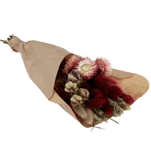 Product Dried flower bouquet straw flowers Phalaris red 30cm
