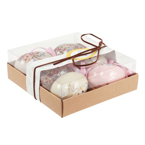 Floristik24 Decorative Easter eggs for hanging with motifs 4.5×6.5cm 6 pcs