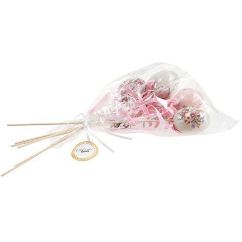Floristik24 Flower stick Easter eggs on stick with motifs 4×5.5cm 6 pcs