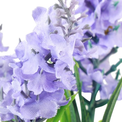 Floristik24 Artificial hyacinth in pot seagrass blue purple 16/17cm 2pcs