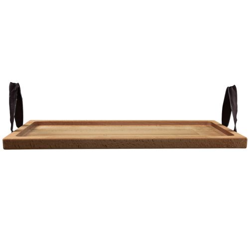Product Decorative tray oblong wooden tray with handles beech 50×19,5cm