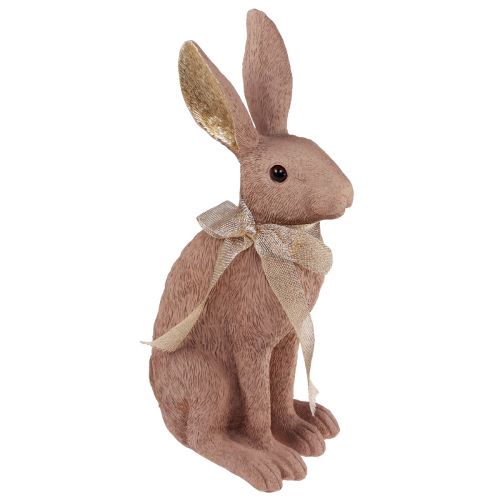 Floristik24 Easter bunny decoration bunny with bow brown decoration Easter 35cm