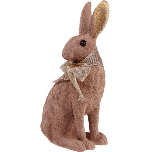 Easter bunny decoration bunny with bow brown Easter decoration 25cm
