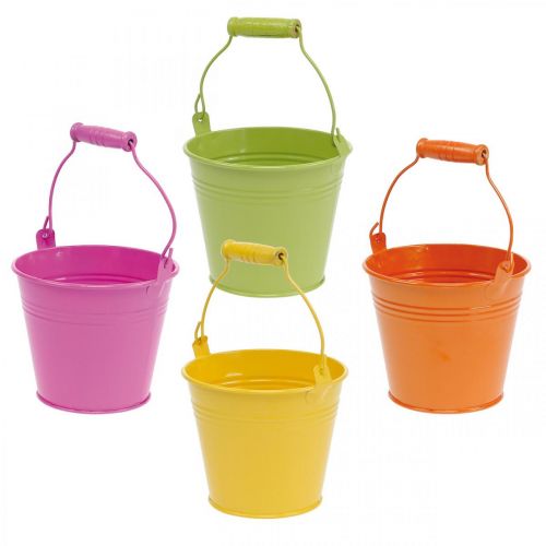 Product Decorative bucket colorful Ø10cm H8cm 10pcs
