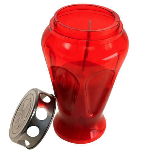 Product Grave candles red drops mourning lights Ø9cm H17cm 4 pcs