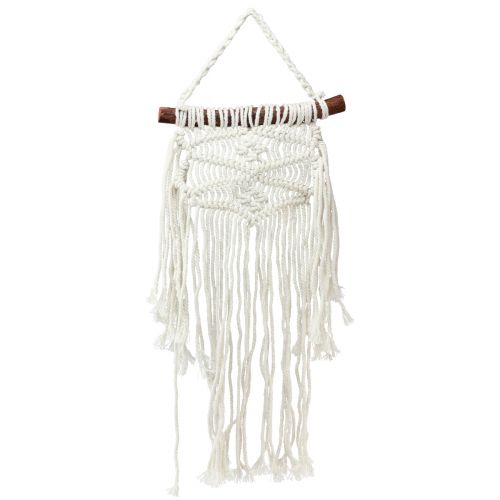 Product Macrame Boho Wall Hanging Natural Cream 18.5x48cm Decoration
