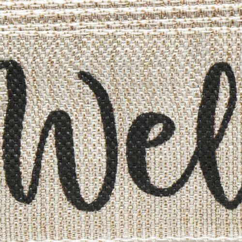 Floristik24 “Welcome” ribbon door decoration decorative ribbon for door wreath 30mm 7m