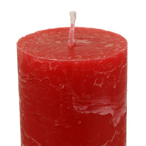Floristik24 Red Candles Large Taper Candles Solid Colored 50x300mm 4 Pcs