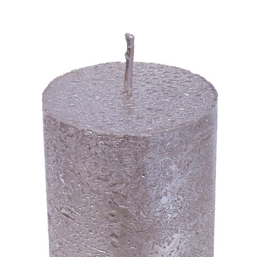 Product Large Taper Candles Platinum Pattern Glitter Ø50×H300mm 4 pcs