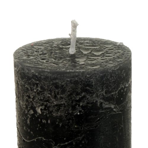 Product Large candles, solid-colored candles, anthracite, 50x300mm, 4 pieces