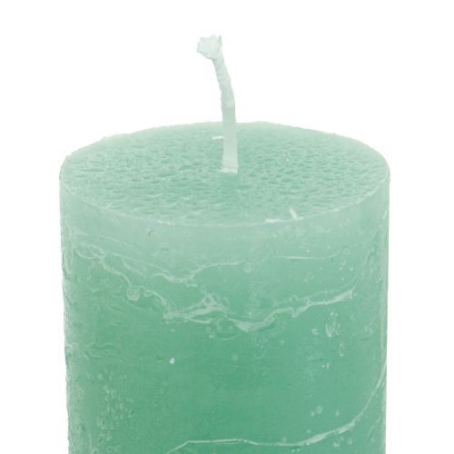 Product Green candles, large, solid-colored candles, 50x300mm, 4 pieces