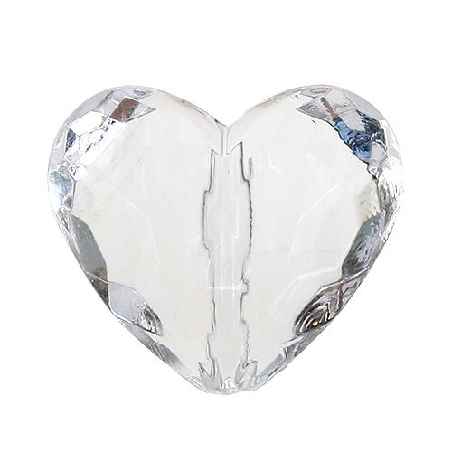 Product Acrylic heart 3cm clear 44p