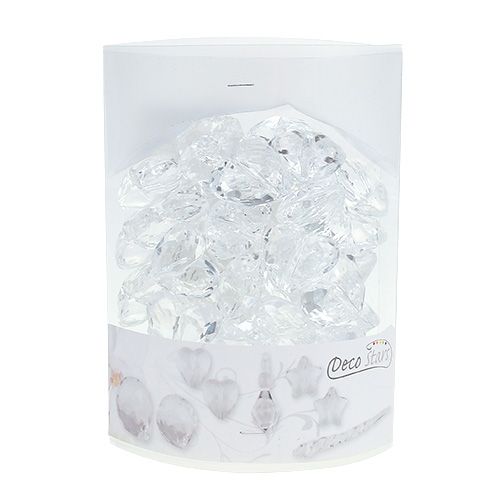 Floristik24 Acrylic heart 3cm clear 44p