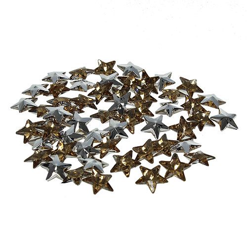 Floristik24 Scattered acrylic stars Ø1.5cm gold 100g