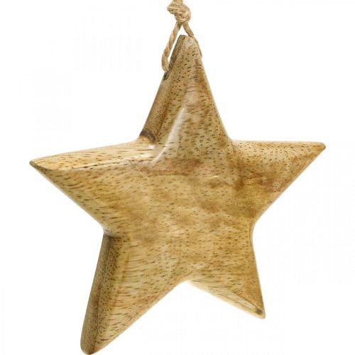 Floristik24 Advent decoration, wooden star, Christmas decoration star H9cm 3 pcs