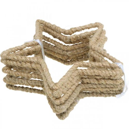 Product Advent decoration, Christmas decoration star, decorative star jute W15.5cm 8 pcs