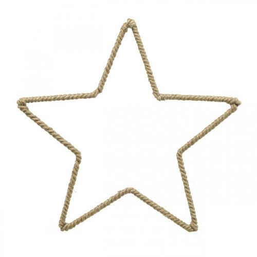 Floristik24 Advent decoration, Christmas decoration star, decorative star jute W24.5cm 5 pcs