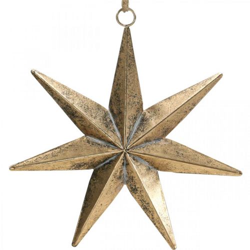 Floristik24 Christmas decoration gold star pendant antique look 30.5cm