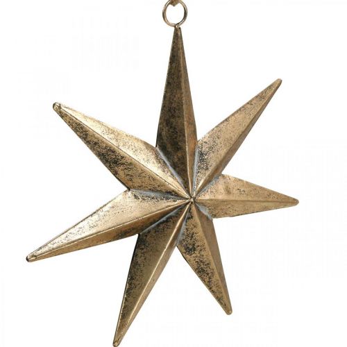Floristik24 Christmas decoration gold star pendant antique look 30.5cm