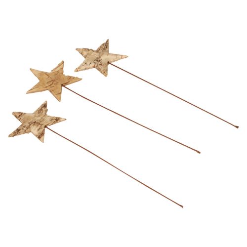 Product Decorative stars for sticking tree bark decoration stars Advent 22cm 24 pcs