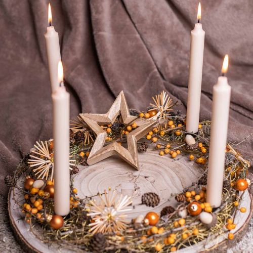 Product Advent decoration star made of wood Christmas decoration star H14.5cm