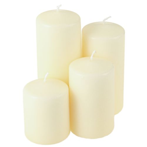 Floristik24 Advent candles of different heights, cream, 6/8/10/12 cm, 4 pieces