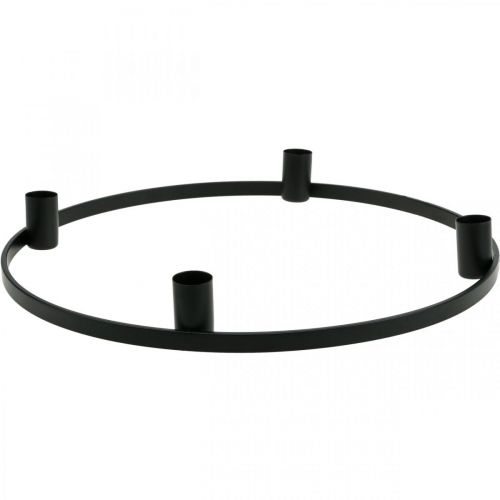 Product Candle ring rod candles candle holder metal black Ø35cm