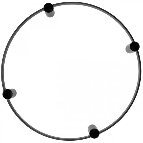 Product Candle ring rod candles candle holder metal black Ø35cm