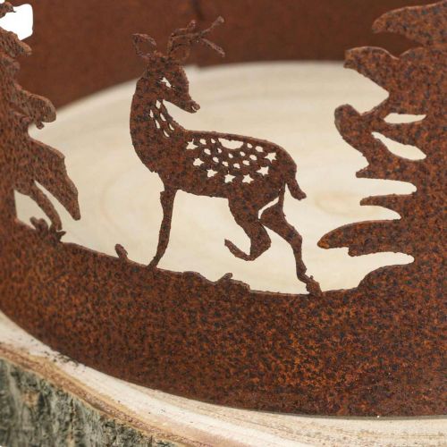 Floristik24 Deer Deco Forest Patina Deco Tree Bark Natural Ø25-27cm