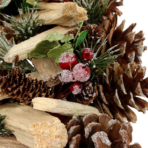 Floristik24 Advent wreath with cones and branches Ø34cm