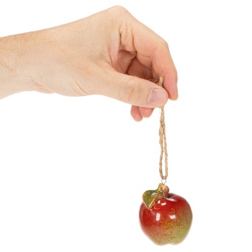 Autumn decoration apple ceramic for hanging 5cm 4pcs | Floristik24.ie