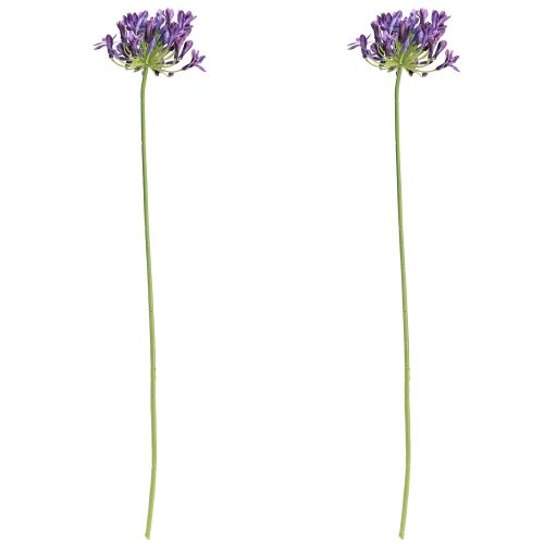 Product Agapanthus artificial flowers purple decoration lilies 75cm 2pcs