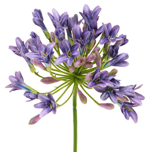 Product Agapanthus ornamental lily artificial flowers purple L75cm 2pcs