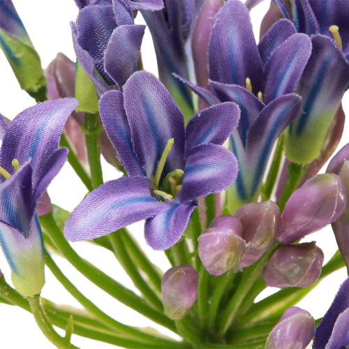 Product Agapanthus ornamental lily artificial flowers purple L75cm 2pcs