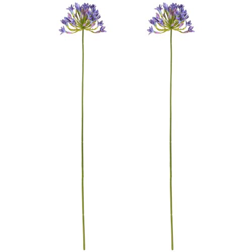 Product Agapanthus ornamental lily artificial flowers purple L75cm 2pcs