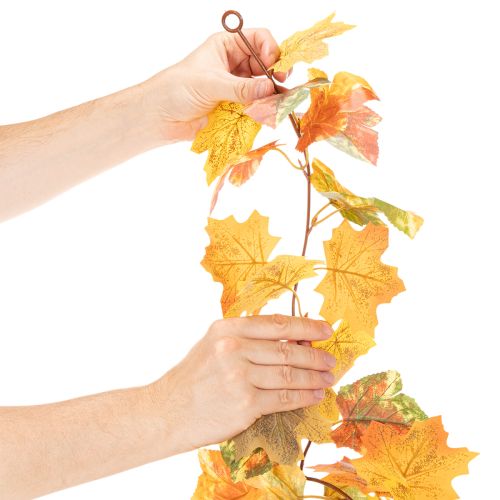 Artificial maple garland, autumn decoration, 165cm | Floristik24.ie